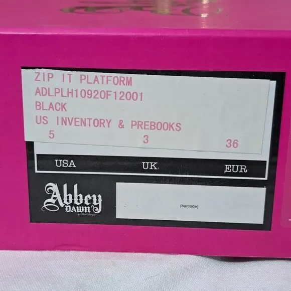 NIB Abbey Dawn Zip It Platform Heel - Picture 10 of 10